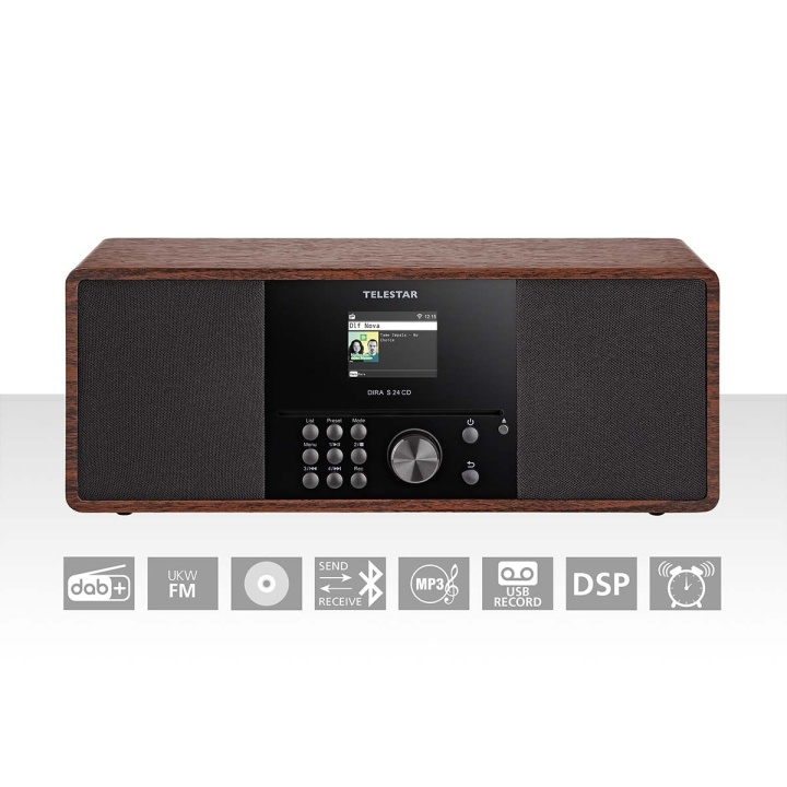 TELESTAR DIRA S 24 CD DAB+ / FM Stereoradio CD-soittimella Puu ryhmässä KODINELEKTRONIIKKA / Ääni & Kuva / Kotiteatteri, HiFi ja kannettavat / Radio & Herätyskellot / Radio @ TP E-commerce Nordic AB (C78696)