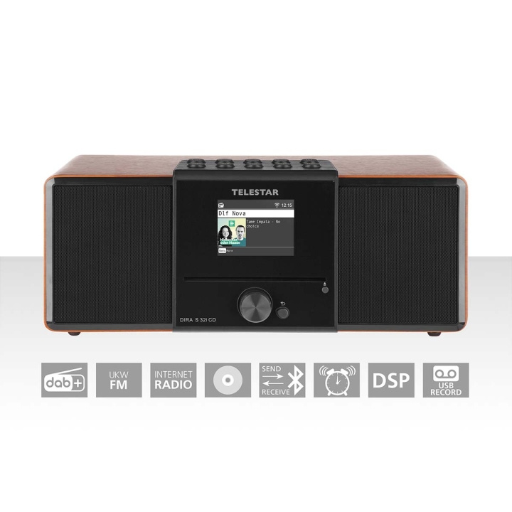 TELESTAR DIRA S32i CD EWF Monitoiminen stereoradio CD-soittimella DAB+ / FM / Internet / Bluetooth Puu ryhmässä KODINELEKTRONIIKKA / Ääni & Kuva / Kotiteatteri, HiFi ja kannettavat / Radio & Herätyskellot / Radio @ TP E-commerce Nordic AB (C78703)