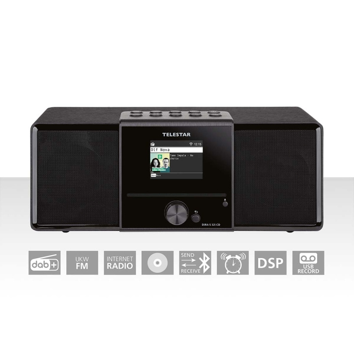 TELESTAR DIRA S32i CD EWF Monitoiminen stereoradio CD-soittimella DAB+ / FM / Internet / Bluetooth Musta ryhmässä KODINELEKTRONIIKKA / Ääni & Kuva / Kotiteatteri, HiFi ja kannettavat / Radio & Herätyskellot / Radio @ TP E-commerce Nordic AB (C78704)