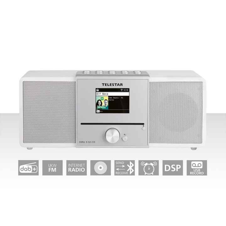 TELESTAR DIRA S32i CD EWF Monitoiminen stereoradio CD-soittimella DAB+ / FM / Internet / Bluetooth Valkoinen ryhmässä KODINELEKTRONIIKKA / Ääni & Kuva / Kotiteatteri, HiFi ja kannettavat / Radio & Herätyskellot / Radio @ TP E-commerce Nordic AB (C78705)