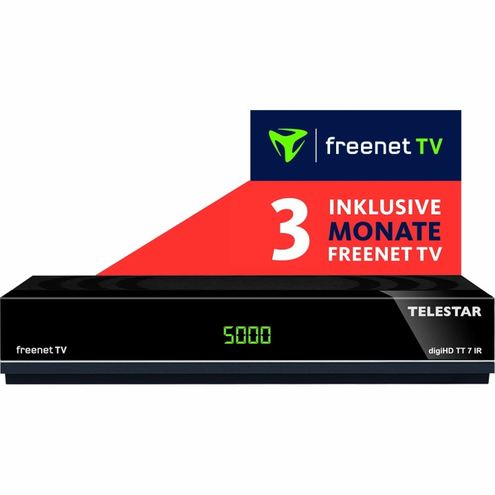 TELESTAR digiHD TT 7 IR Compact DVB-T2/DVB-C HDTV-vastaanotin sis. 3 kk freenet-palvelun ryhmässä KODINELEKTRONIIKKA / Ääni & Kuva / TV & Tarvikkeet / Smart-TV @ TP E-commerce Nordic AB (C78714)