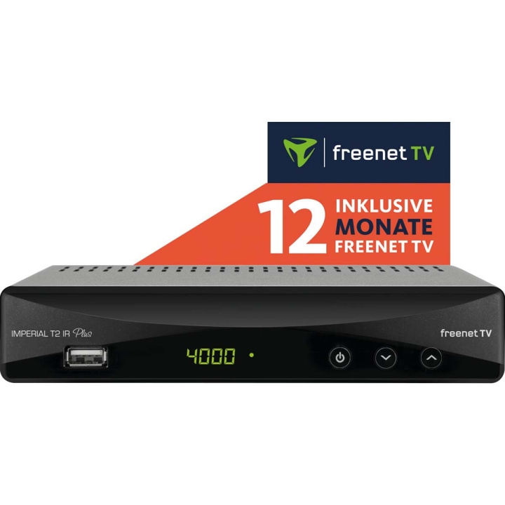 imperial T2 IR plus DVB-T2-vastaanotin (sis. 12 kk freenet TV) ryhmässä KODINELEKTRONIIKKA / Ääni & Kuva / TV & Tarvikkeet / Smart-TV @ TP E-commerce Nordic AB (C78731)