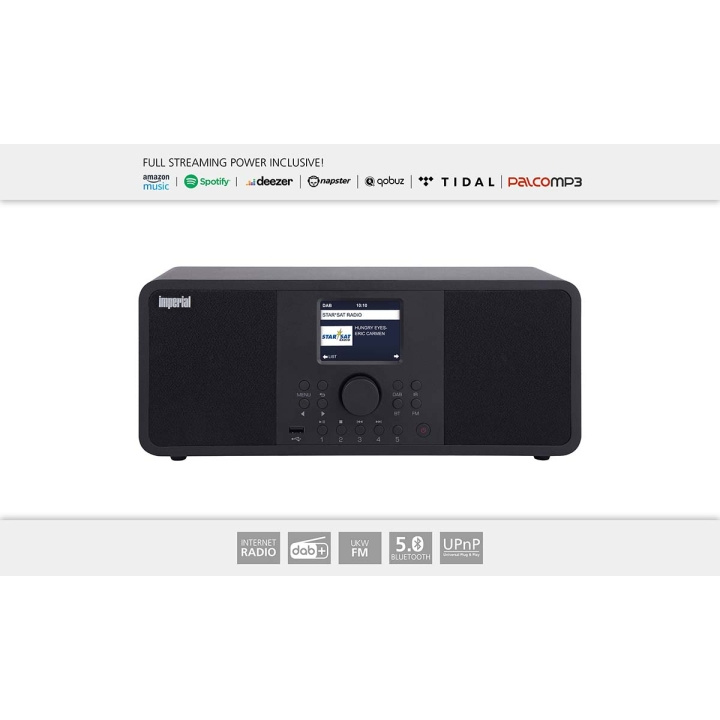 imperial DABMAN i205 Hybrid Stereo Radio Internet / DAB+ / FM Musta ryhmässä KODINELEKTRONIIKKA / Ääni & Kuva / Kotiteatteri, HiFi ja kannettavat / Radio & Herätyskellot / Radio @ TP E-commerce Nordic AB (C78745)