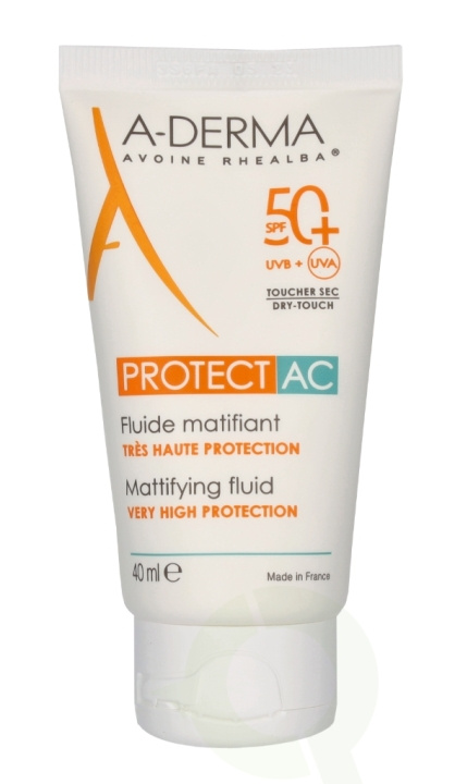 A-Derma Protect AC Mattifying Fluid SPF50+ 40 ml ryhmässä KAUNEUS JA TERVEYS / Ihonhoito / Rusketus / Aurinkosuoja @ TP E-commerce Nordic AB (C78848)