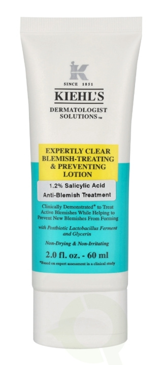 Kiehl\'s Expertly Clear Acne-Treating & Preventing Lotion 60 ml ryhmässä KAUNEUS JA TERVEYS / Ihonhoito / Kehon hoito / Vartalovoide @ TP E-commerce Nordic AB (C78860)