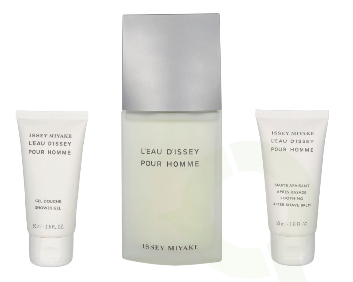 Issey Miyake L\'Eau D\'Issey Pour Homme Giftset 225 ml Edt Spray 125ml/Shower Gel 50ml/After Shave Balm 50ml ryhmässä KAUNEUS JA TERVEYS / Lahjapakkaukset / Miesten lahjapakkaukset @ TP E-commerce Nordic AB (C78867)