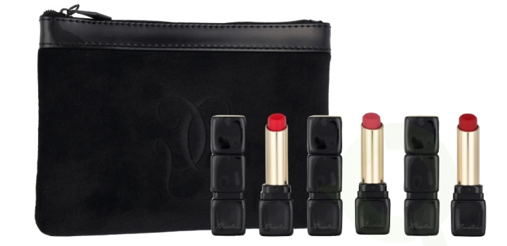 Guerlain Kiss Kiss Tender Matte Lipstick Trio Set 8.4 g 3x2.8gr - #775 Kiss Rouge/#219 Tender Rose/#940 My Rouge/Pouch ryhmässä KAUNEUS JA TERVEYS / Meikit / Huulet / Huulipuna @ TP E-commerce Nordic AB (C78901)