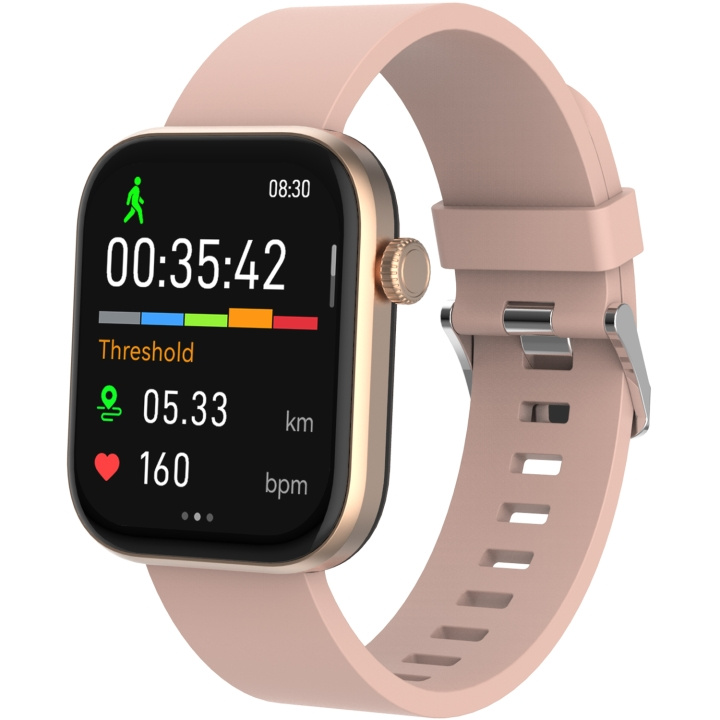 Denver Bluetooth AMOLED Smart Watch Rosa / Beige ryhmässä URHEILU, VAPAA-AIKA JA HARRASTUS / Urheilu- ja sykekellot / Älykellot @ TP E-commerce Nordic AB (C78954)