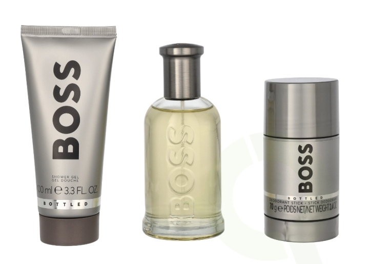 Hugo Boss Bottled Giftset 275 ml Edt Spray 100ml/Shower Gel 100ml/Deodorant Stick 75ml ryhmässä KAUNEUS JA TERVEYS / Lahjapakkaukset / Miesten lahjapakkaukset @ TP E-commerce Nordic AB (C79075)