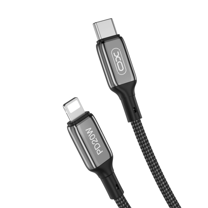 XO kabel NB-Q180A PD USB-C - Lightning 1,0m 20W svart ryhmässä TIETOKOONET & TARVIKKEET / Kaapelit & Sovittimet / USB / USB-C @ TP E-commerce Nordic AB (C79180)