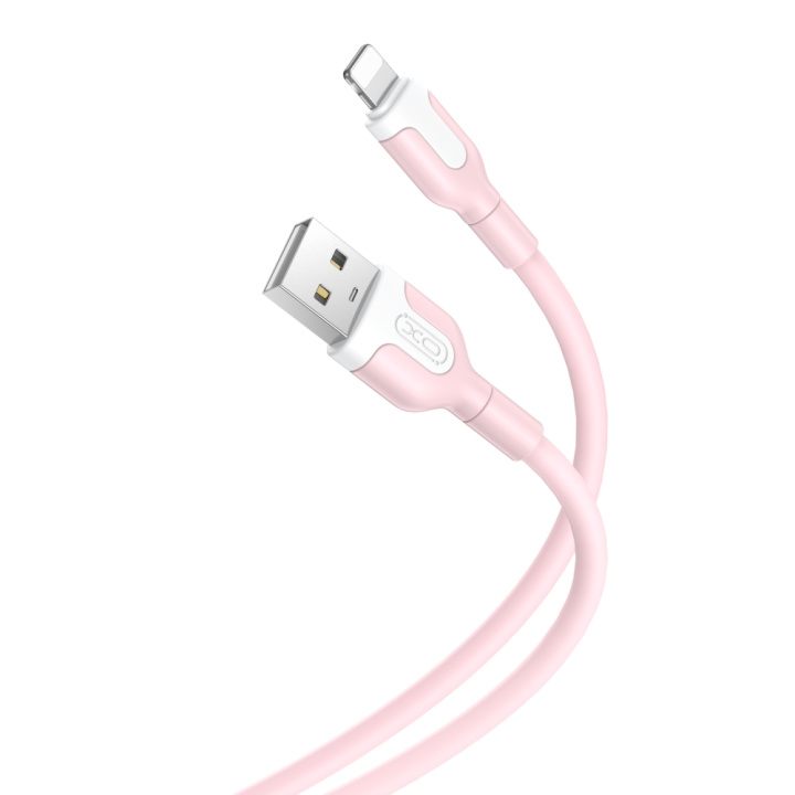 XO kabel NB212 USB - Lightning 1,0 m 2,1A rosa ryhmässä ÄLYPUHELIMET JA TABLETIT / Laturit & Kaapelit / Kaapelit / Lightning kaapelit @ TP E-commerce Nordic AB (C79184)