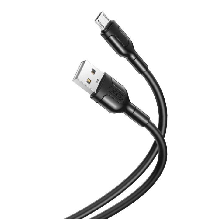 XO kabel NB212 USB - microUSB 1,0 m 2,1A svart ryhmässä TIETOKOONET & TARVIKKEET / Kaapelit & Sovittimet / USB / Micro-USB @ TP E-commerce Nordic AB (C79185)