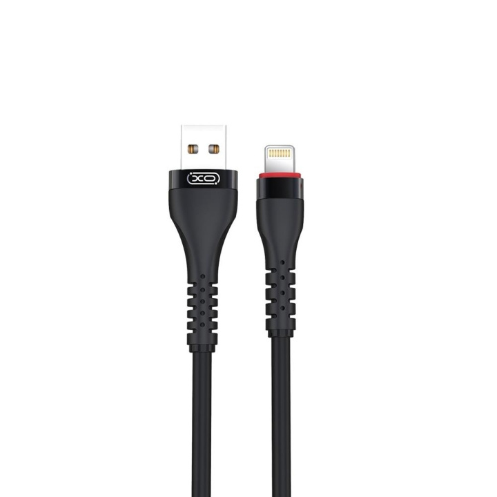 XO kabel NB213 USB - Lightning 1,0 m 2,4A svart ryhmässä ÄLYPUHELIMET JA TABLETIT / Laturit & Kaapelit / Kaapelit / Lightning kaapelit @ TP E-commerce Nordic AB (C79192)