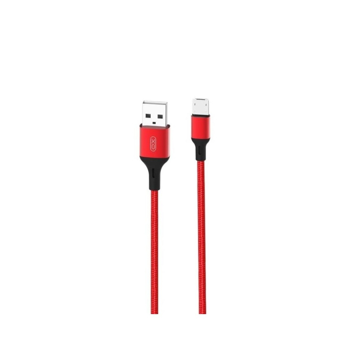 XO kabel NB143 USB - microUSB 1,0 m 2,4A röd ryhmässä TIETOKOONET & TARVIKKEET / Kaapelit & Sovittimet / USB / Micro-USB @ TP E-commerce Nordic AB (C79194)