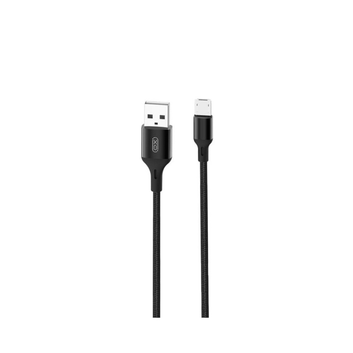 XO kabel NB143 USB - microUSB 2,0 m 2,4A svart ryhmässä TIETOKOONET & TARVIKKEET / Kaapelit & Sovittimet / USB / Micro-USB @ TP E-commerce Nordic AB (C79195)