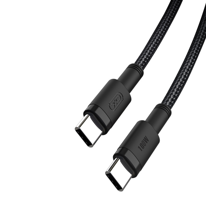 XO kabel NB-Q199 PD USB-C - USB-C 1,5m 100W svart ryhmässä TIETOKOONET & TARVIKKEET / Kaapelit & Sovittimet / USB / USB-C @ TP E-commerce Nordic AB (C79204)