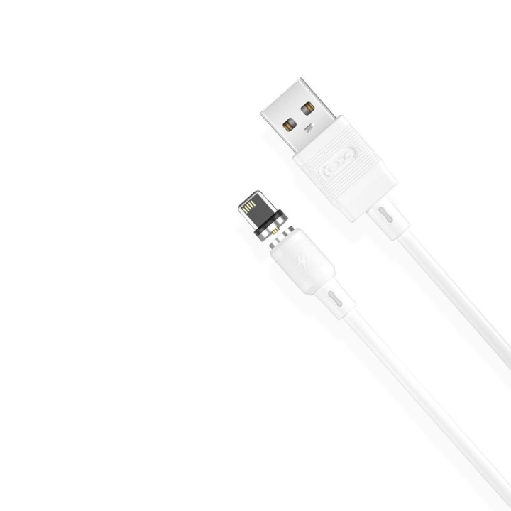 XO kabel magnetisk NB187 USB - Lightning 1,0 m 2,1A vit ryhmässä ÄLYPUHELIMET JA TABLETIT / Laturit & Kaapelit / Kaapelit / Lightning kaapelit @ TP E-commerce Nordic AB (C79206)