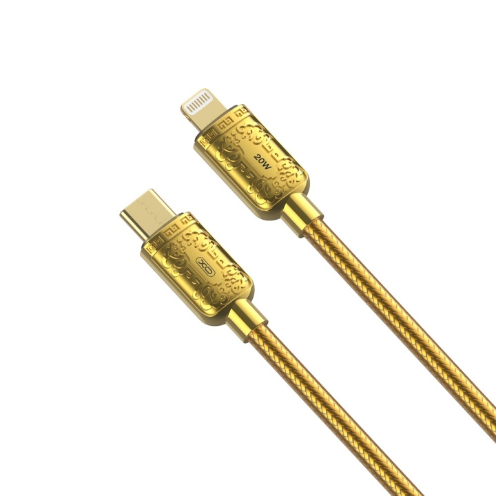 XO kabel NB-Q217A PD USB-C - Lightning 1,0m 20W guld ryhmässä TIETOKOONET & TARVIKKEET / Kaapelit & Sovittimet / USB / USB-C @ TP E-commerce Nordic AB (C79214)