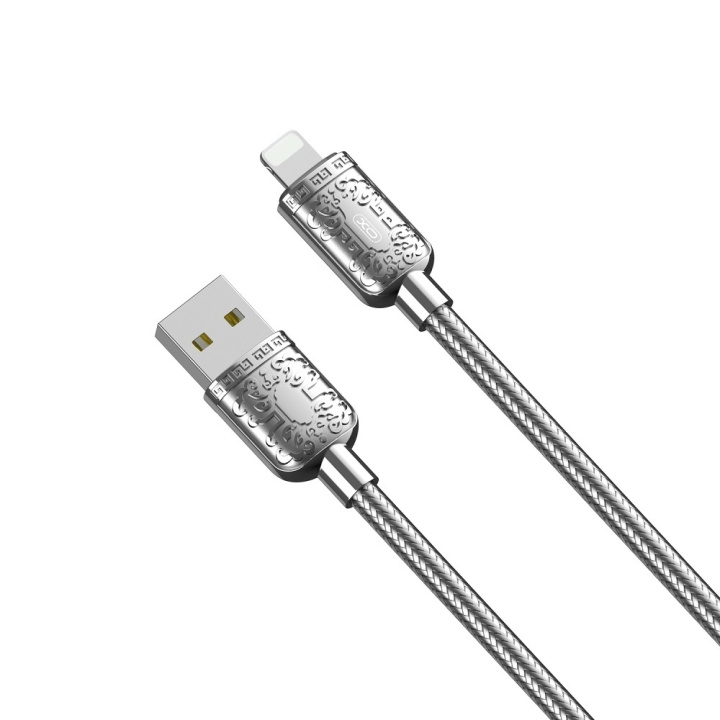 XO kabel NB216 USB - Lightning 1,0 m 2,4A silver ryhmässä ÄLYPUHELIMET JA TABLETIT / Laturit & Kaapelit / Kaapelit / Lightning kaapelit @ TP E-commerce Nordic AB (C79215)