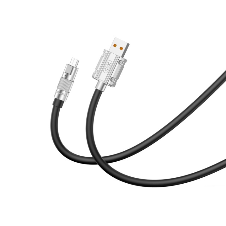 XO kabel NB227 USB - microUSB 1,2 m 6A svart ryhmässä ÄLYPUHELIMET JA TABLETIT / Laturit & Kaapelit / Kaapelit / MicroUSB-kaapelit @ TP E-commerce Nordic AB (C79228)