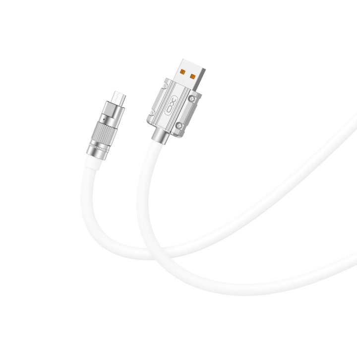 XO kabel NB227 USB - microUSB 1,2 m 6A vit ryhmässä ÄLYPUHELIMET JA TABLETIT / Laturit & Kaapelit / Kaapelit / MicroUSB-kaapelit @ TP E-commerce Nordic AB (C79229)