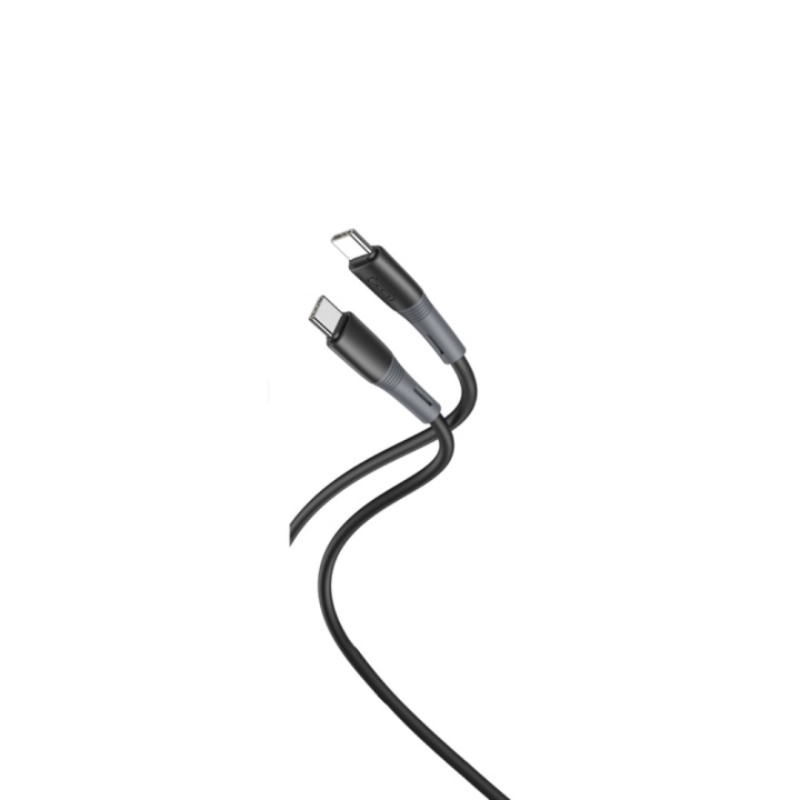 XO kabel NB-Q226B USB-C - USB-C 1m 60W svart ryhmässä TIETOKOONET & TARVIKKEET / Kaapelit & Sovittimet / USB / USB-C @ TP E-commerce Nordic AB (C79233)