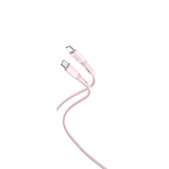 XO kabel NB-Q226B USB-C - USB-C 1m 60W rosa ryhmässä TIETOKOONET & TARVIKKEET / Kaapelit & Sovittimet / USB / USB-C @ TP E-commerce Nordic AB (C79234)