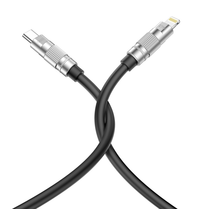 XO kabel NB-Q228A USB-C - Lightning 1,2m 27W svart ryhmässä TIETOKOONET & TARVIKKEET / Kaapelit & Sovittimet / USB / USB-C @ TP E-commerce Nordic AB (C79236)