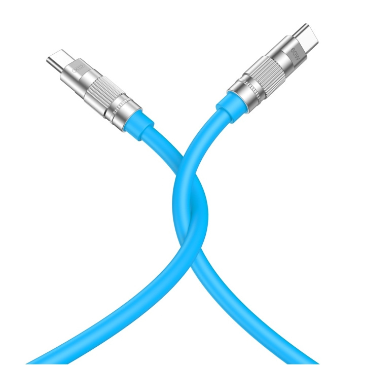 XO kabel NB-Q228B USB-C - USB-C 1,2m 60W blå ryhmässä TIETOKOONET & TARVIKKEET / Kaapelit & Sovittimet / USB / USB-C @ TP E-commerce Nordic AB (C79239)