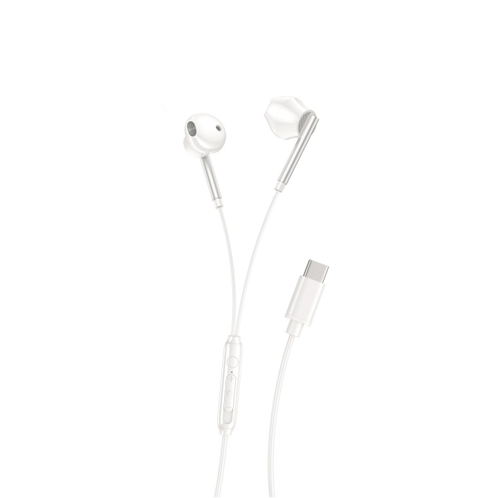 XO trådbundna hörlurar EP66 USB-C vit ryhmässä KODINELEKTRONIIKKA / Ääni & Kuva / Kuulokkeet & Tarvikkeet / Kuulokkeet @ TP E-commerce Nordic AB (C79255)