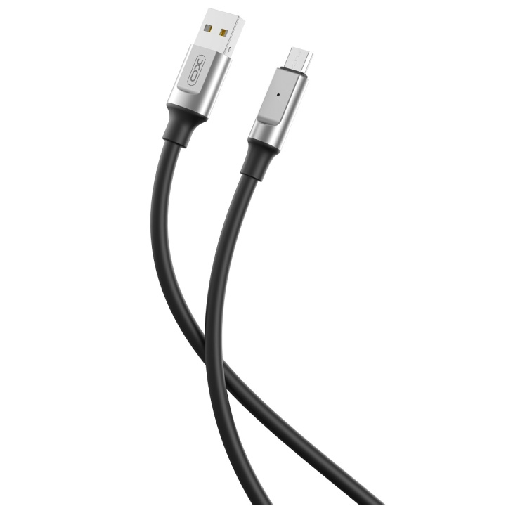 XO kabel NB251 USB - microUSB 1,0 m 6A svart ryhmässä TIETOKOONET & TARVIKKEET / Kaapelit & Sovittimet / USB / Micro-USB @ TP E-commerce Nordic AB (C79261)