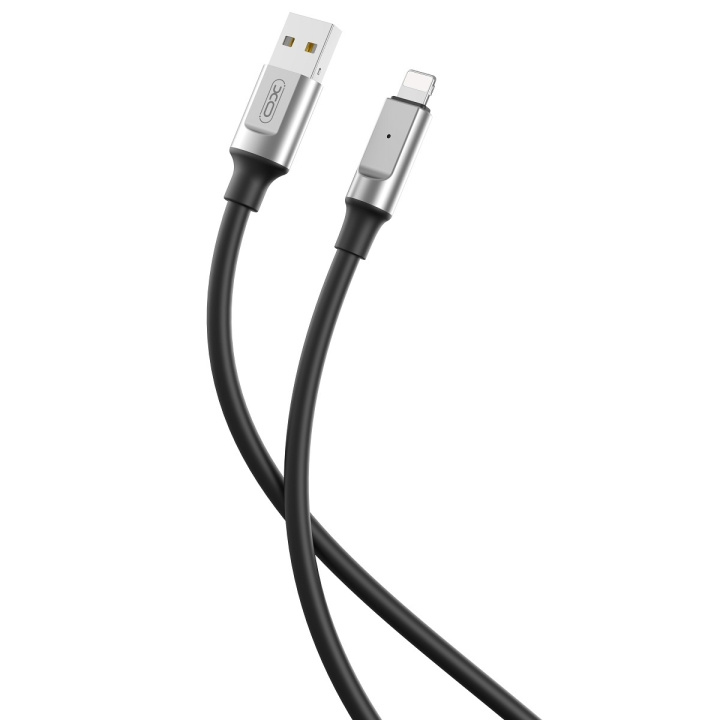 XO kabel NB251 USB - Lightning 1,0 m 6A svart ryhmässä ÄLYPUHELIMET JA TABLETIT / Laturit & Kaapelit / Kaapelit / Lightning kaapelit @ TP E-commerce Nordic AB (C79264)