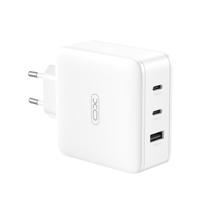 XO väggladdare CE14 PD QC 3.0 100W 1x USB 2x USB-C vit ryhmässä ÄLYPUHELIMET JA TABLETIT / Laturit & Kaapelit / Seinälaturi / Seinälaturi Type C @ TP E-commerce Nordic AB (C79275)