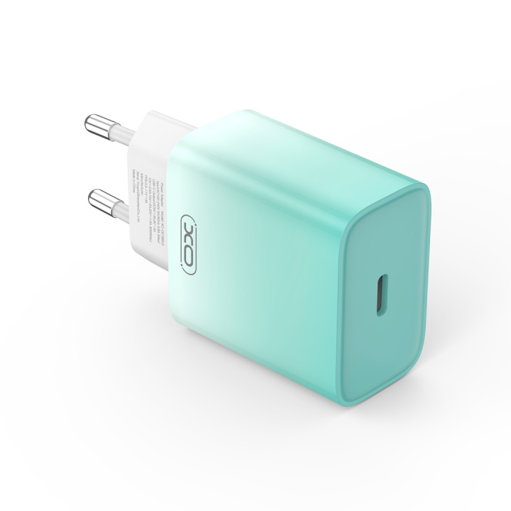 XO väggladdare CE18 PD 30W 1x USB-C blå-vit ryhmässä ÄLYPUHELIMET JA TABLETIT / Laturit & Kaapelit / Seinälaturi / Seinälaturi Type C @ TP E-commerce Nordic AB (C79291)