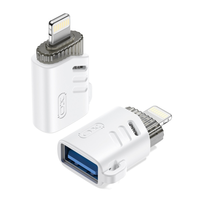 XO adapter NB256A OTG USB - Lightning vit ryhmässä ÄLYPUHELIMET JA TABLETIT / Laturit & Kaapelit / Sovittimet @ TP E-commerce Nordic AB (C79299)