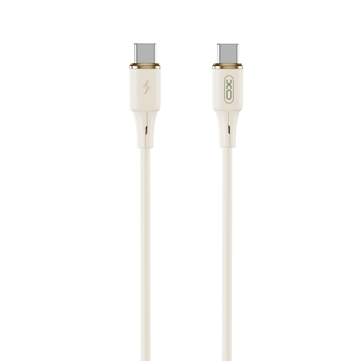 XO kabel NB-Q261 PD USB-C - USB-C 1m beige 60W ryhmässä TIETOKOONET & TARVIKKEET / Kaapelit & Sovittimet / USB / USB-C @ TP E-commerce Nordic AB (C79321)