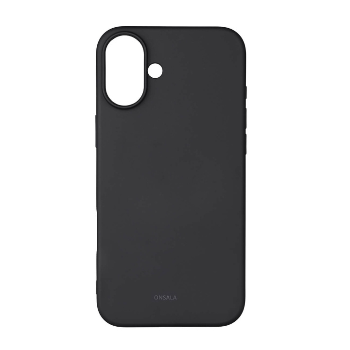 Onsala Mobilskal med Silikonkänsla Black - iPhone 16 Plus ryhmässä ÄLYPUHELIMET JA TABLETIT / Puhelimen suojakotelo / Apple / iPhone 16 @ TP E-commerce Nordic AB (C79401)