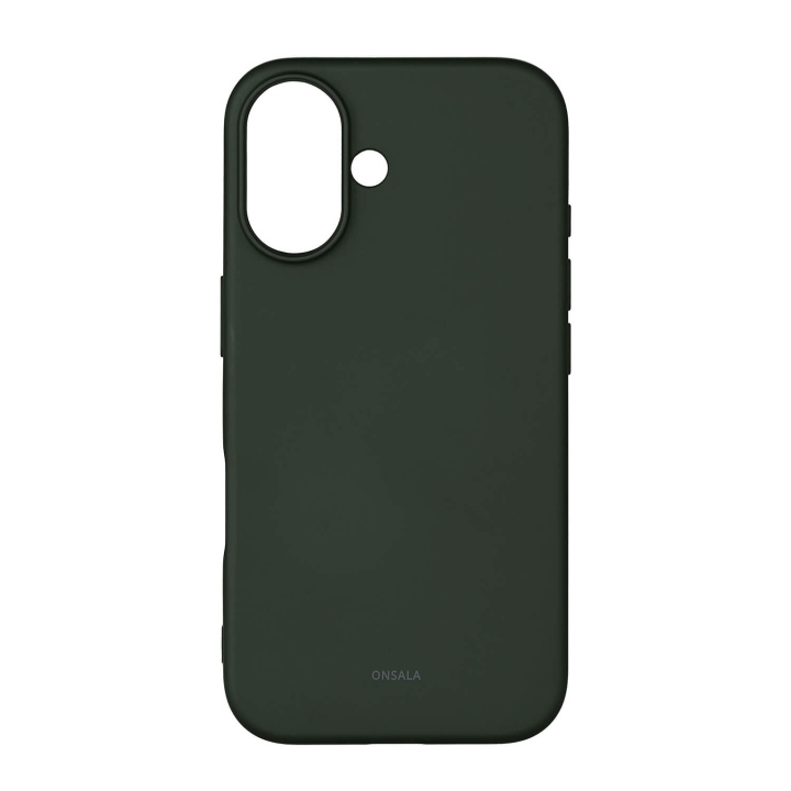 Onsala Back Sil Touch Recycled MagSerie iPhone 16 Olive Green ryhmässä ÄLYPUHELIMET JA TABLETIT / Puhelimen suojakotelo / Apple / iPhone 16 @ TP E-commerce Nordic AB (C79403)