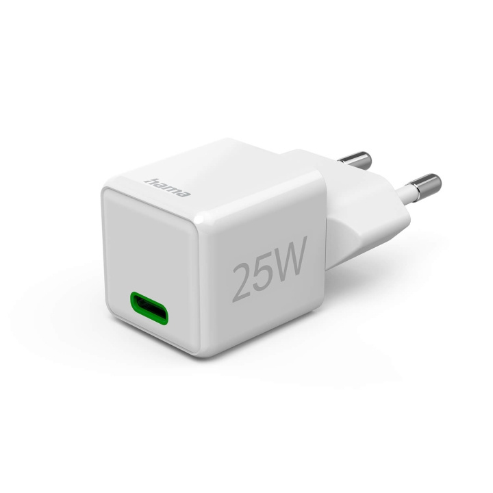 Hama Mini Fast Charger USB-C PD 25W White ryhmässä ÄLYPUHELIMET JA TABLETIT / Laturit & Kaapelit / Seinälaturi @ TP E-commerce Nordic AB (C79415)