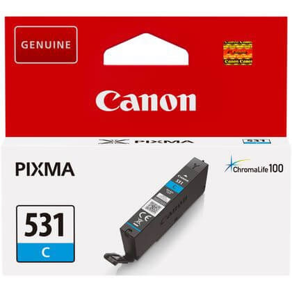 Canon Ink 6119C001 CLI-531 Cyan ryhmässä TIETOKOONET & TARVIKKEET / Tulostimet & Tarvikkeet / Musteet ja väriaineet / Mustepatruunat / Canon @ TP E-commerce Nordic AB (C79424)