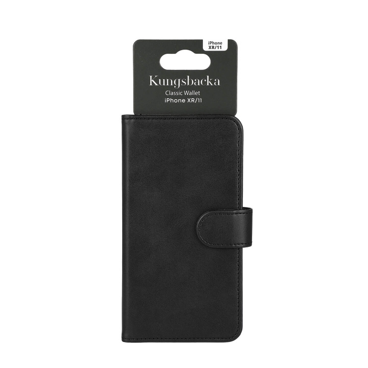 Kungsbacka Classic Wallet iPhone XR/11 Black ryhmässä ÄLYPUHELIMET JA TABLETIT / Puhelimen suojakotelo / Apple / iPhone 11 @ TP E-commerce Nordic AB (C79440)