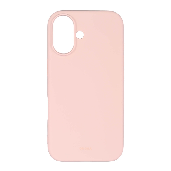 Onsala Back Sil Touch Recycled MagSerie iPhone 16 Chalk Pink ryhmässä ÄLYPUHELIMET JA TABLETIT / Puhelimen suojakotelo / Apple / iPhone 16 @ TP E-commerce Nordic AB (C79466)