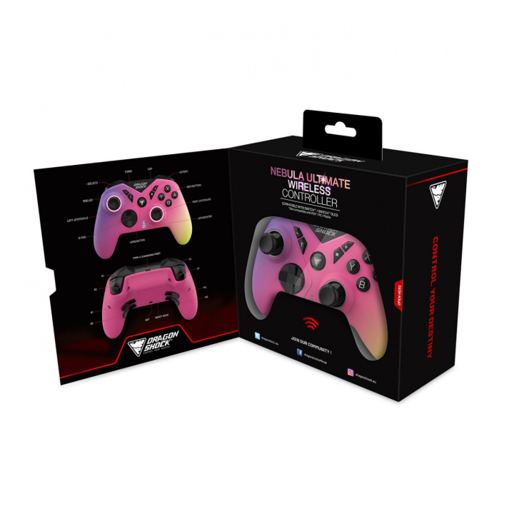 DragonShock Controller Nebula Ultimate Wireless BT for NSW Candy ryhmässä KODINELEKTRONIIKKA / Pelikonsolit & Tarvikkeet / Muut pelit @ TP E-commerce Nordic AB (C79484)