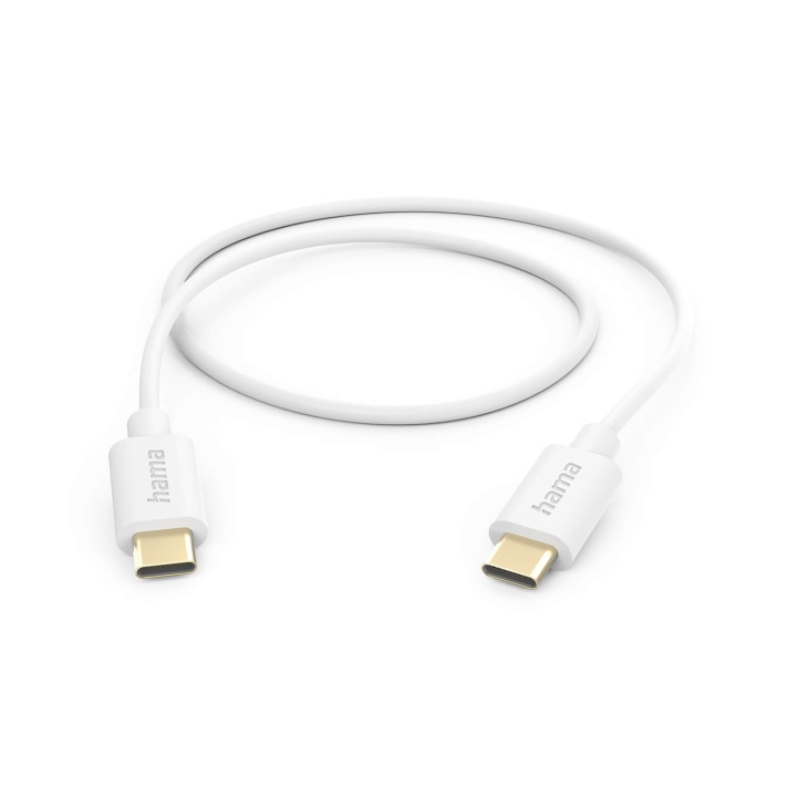 Hama Charging Cable USB-C to USB-C 1.0m White ryhmässä TIETOKOONET & TARVIKKEET / Kaapelit & Sovittimet / USB / USB-C @ TP E-commerce Nordic AB (C79485)