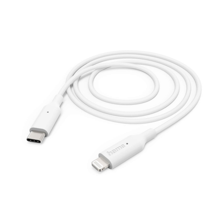 Hama Charging Cable USB-C to Lightning 1.0m White ryhmässä ÄLYPUHELIMET JA TABLETIT / Laturit & Kaapelit / Kaapelit / Lightning kaapelit @ TP E-commerce Nordic AB (C79486)