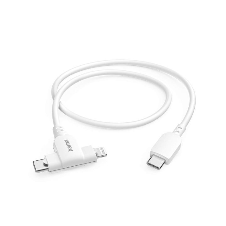 Hama Charging Cable USB-C to USB-C or Lightning 1.5m White ryhmässä TIETOKOONET & TARVIKKEET / Kaapelit & Sovittimet / USB / USB-C @ TP E-commerce Nordic AB (C79487)