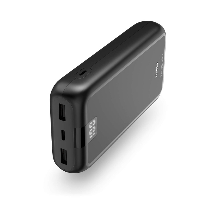 Hama Powerbank 20000mAh 2xUSB-A+1xUSB-C Anthracite ryhmässä ÄLYPUHELIMET JA TABLETIT / Laturit & Kaapelit / Powerbanks @ TP E-commerce Nordic AB (C79494)