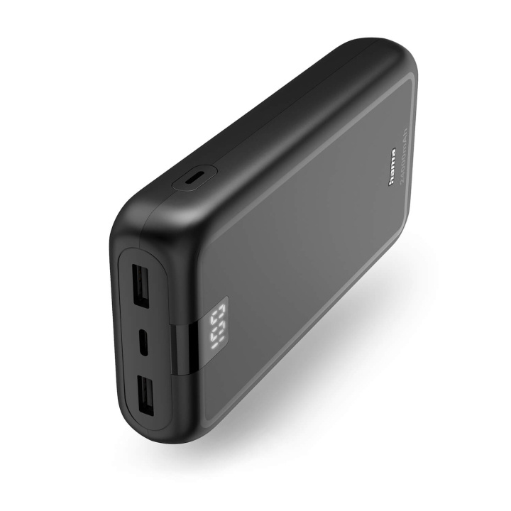 Hama Powerbank 24000mAh 2xUSB-A+1xUSB-C Anthracite ryhmässä ÄLYPUHELIMET JA TABLETIT / Laturit & Kaapelit / Powerbanks @ TP E-commerce Nordic AB (C79495)