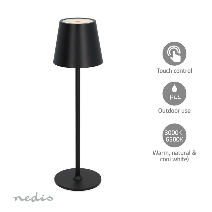 Nedis LED Pöytävalaisin | LED | 1.8 W | 150 lm | 3000 - 6000 K | Musta ryhmässä KODINELEKTRONIIKKA / Valaistus / Lattialamput @ TP E-commerce Nordic AB (C79504)