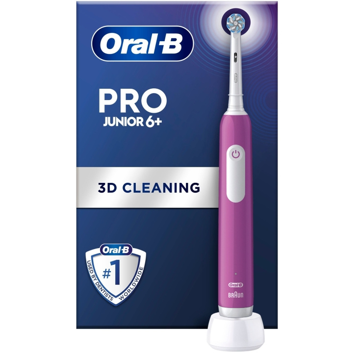 Oral B Eltandborste Junior Purple SUT ryhmässä KAUNEUS JA TERVEYS / Suunhoito / Sähköhammasharjat @ TP E-commerce Nordic AB (C79524)